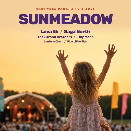 Example campaign, festival: Sunmeadow family festival, Square post