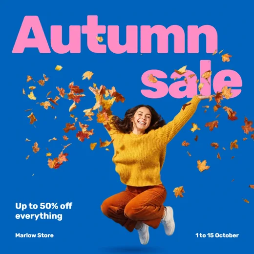 The Playful suggestion: autumn sale at Marlow Store, up to 50% off everything
