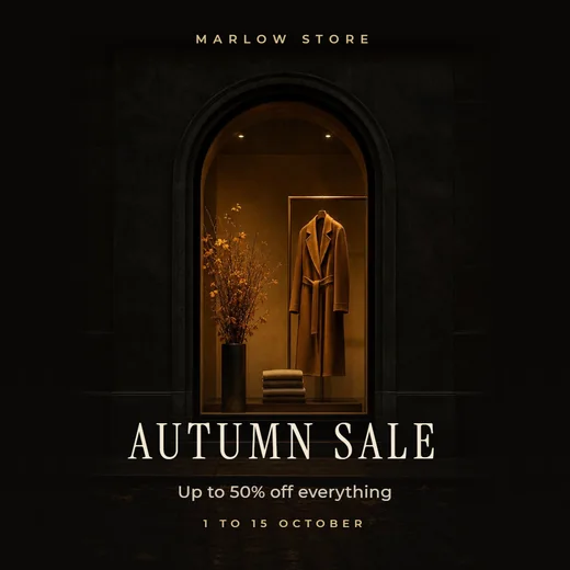 The Midnight suggestion: autumn sale at Marlow Store, up to 50% off everything